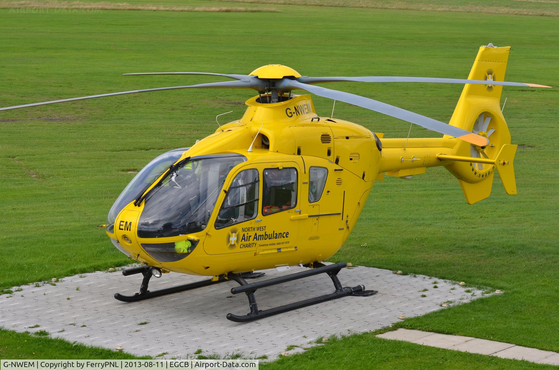 G-NWEM, 2003 Eurocopter EC-135T-2 C/N 0270, EC135 ready for its next life flight in Barton.
