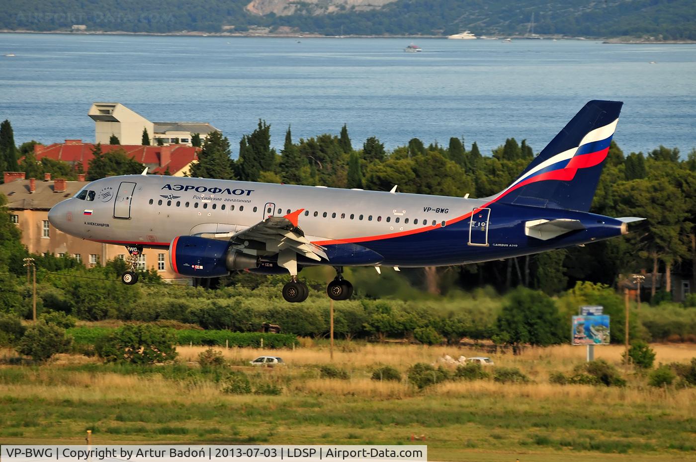 VP-BWG, 2003 Airbus A319-111 C/N 2093, Aeroflot
