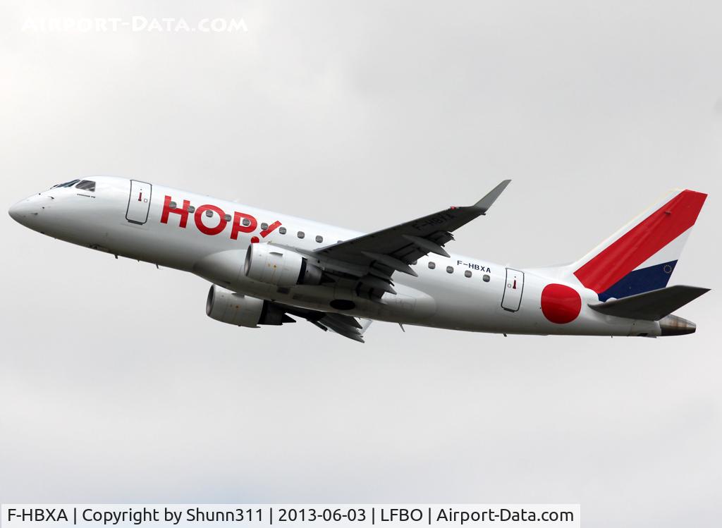 F-HBXA, 2008 Embraer 170LR (ERJ-170-100LR) C/N 17000237, Climbing after take off rwy 32L