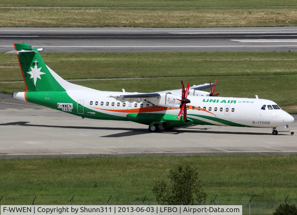F-WWEN, 2013 ATR 72-600 C/N 1101, C/n 1101 - To be B-17006