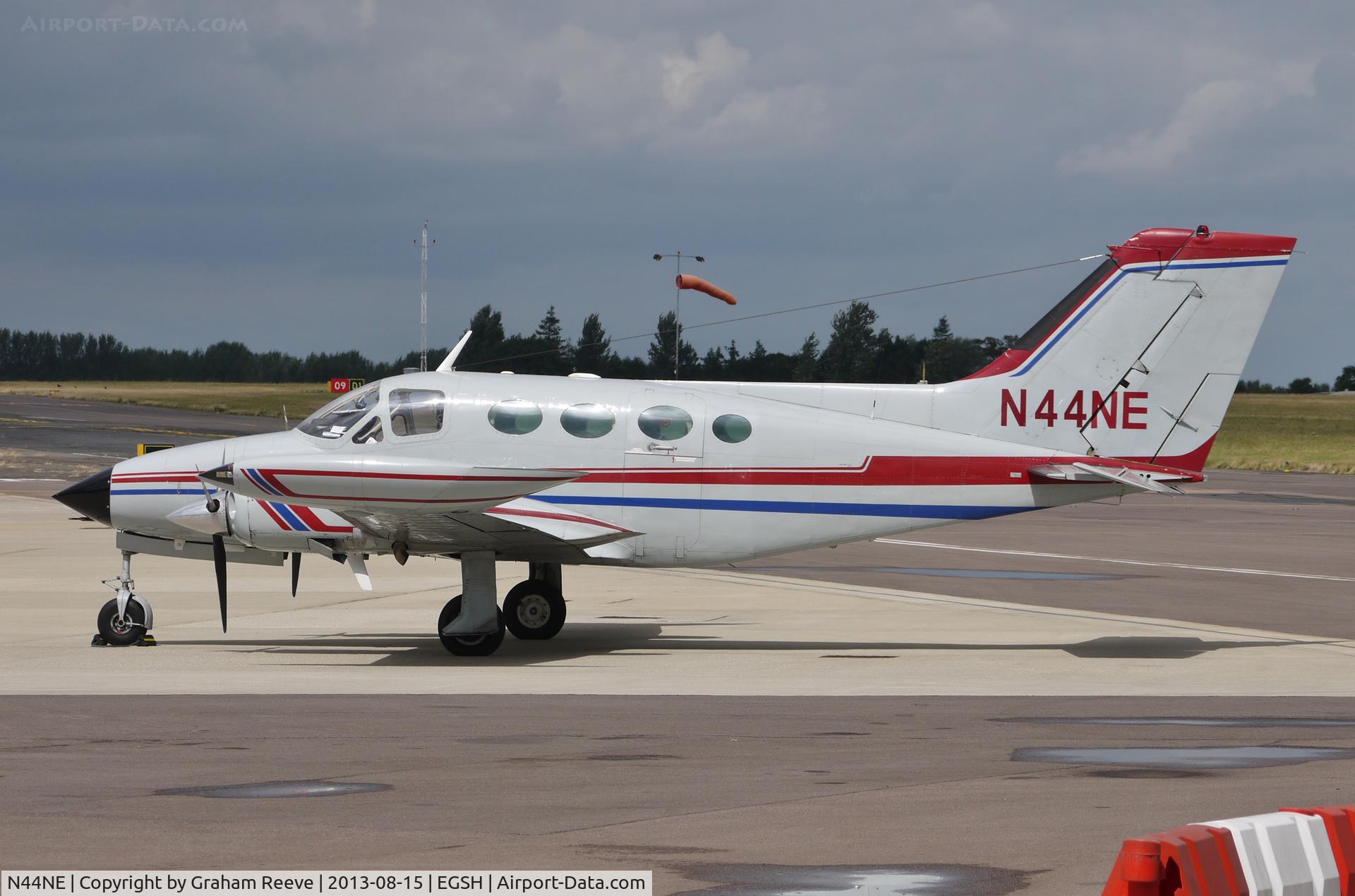 N44NE, 1970 Cessna 414 Chancellor Chancellor C/N 414-0070, Parked at Norwich.