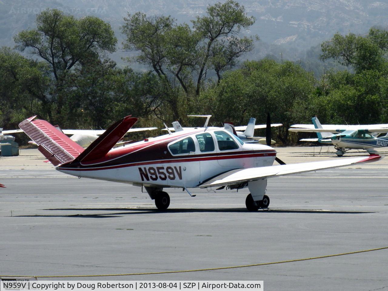 N959V, 1976 Beech V35B Bonanza C/N D-9851, 1976 Beech V35B BONANZA, Continental IO-520-B 285 Hp
