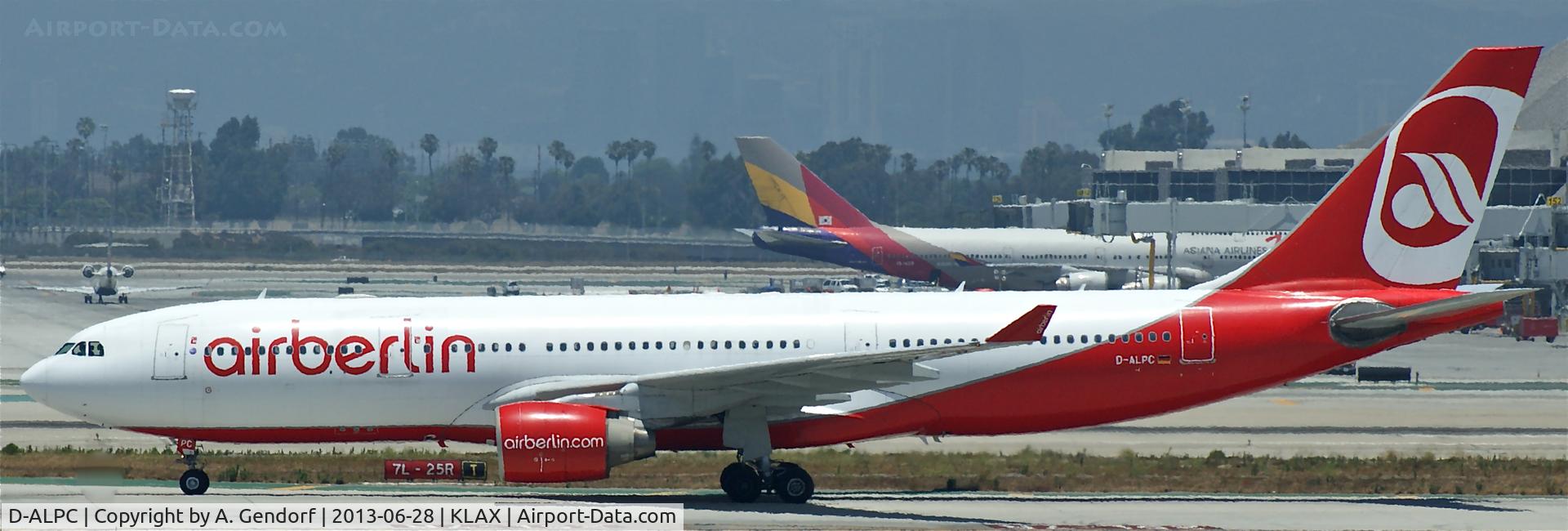 D-ALPC, 2002 Airbus A330-223 C/N 444, Air Berlin, seen here shortly after arriving from Berlin(EDDT) at Los Angeles Int´l(KLAX)