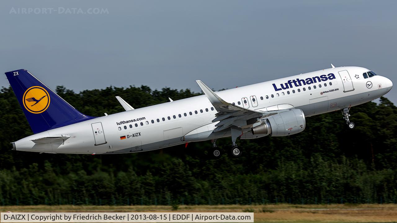 D-AIZX, 2013 Airbus A320-214 C/N 5741, departure from Frankfurt