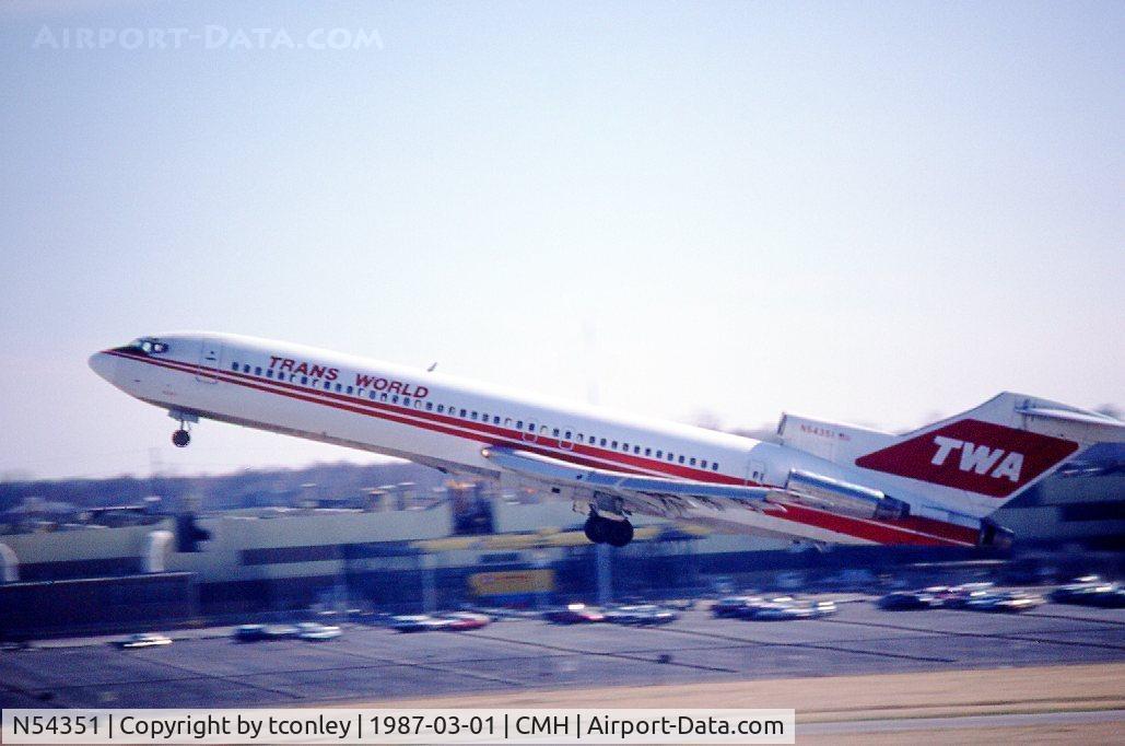 N54351, 1980 Boeing 727-231 C/N 21983, BOEING 727-231 N54351 Year Built 1980 c/n 21983 Current Status: Valid @ Port Columbus (CMH) March 1987