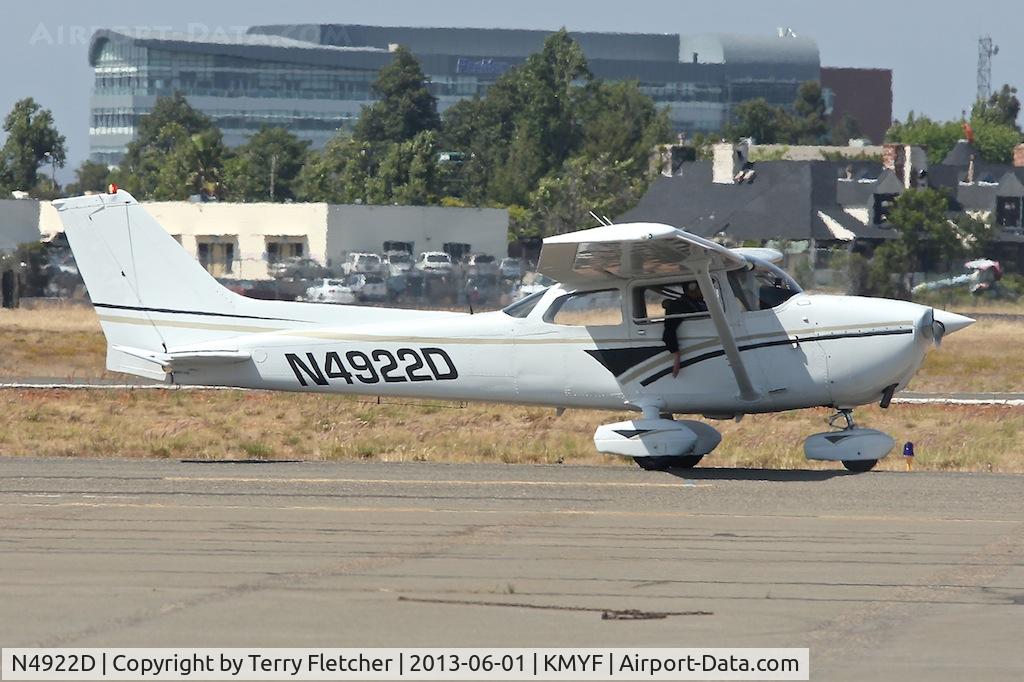 N4922D, 1979 Cessna 172N C/N 17272398, At Montgomery Field , San Diego , California