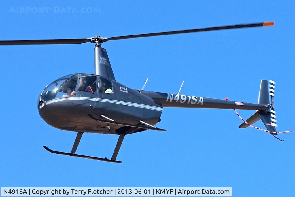 N491SA, Robinson R44 II C/N 12831, At Montgomery Field , San Diego , California