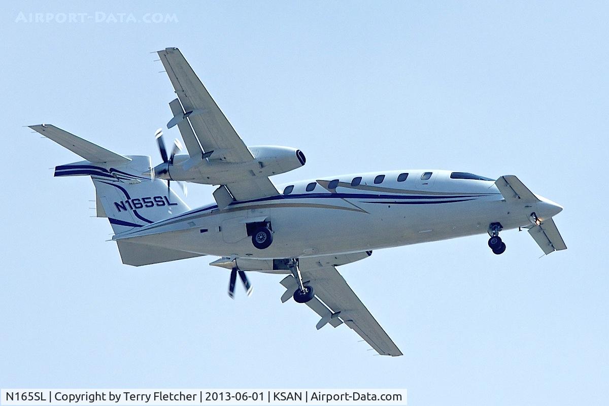 N165SL, 2007 Piaggio P-180 Avanti II C/N 1135, Overhead Balboa Park on approach to San Diego International , California
