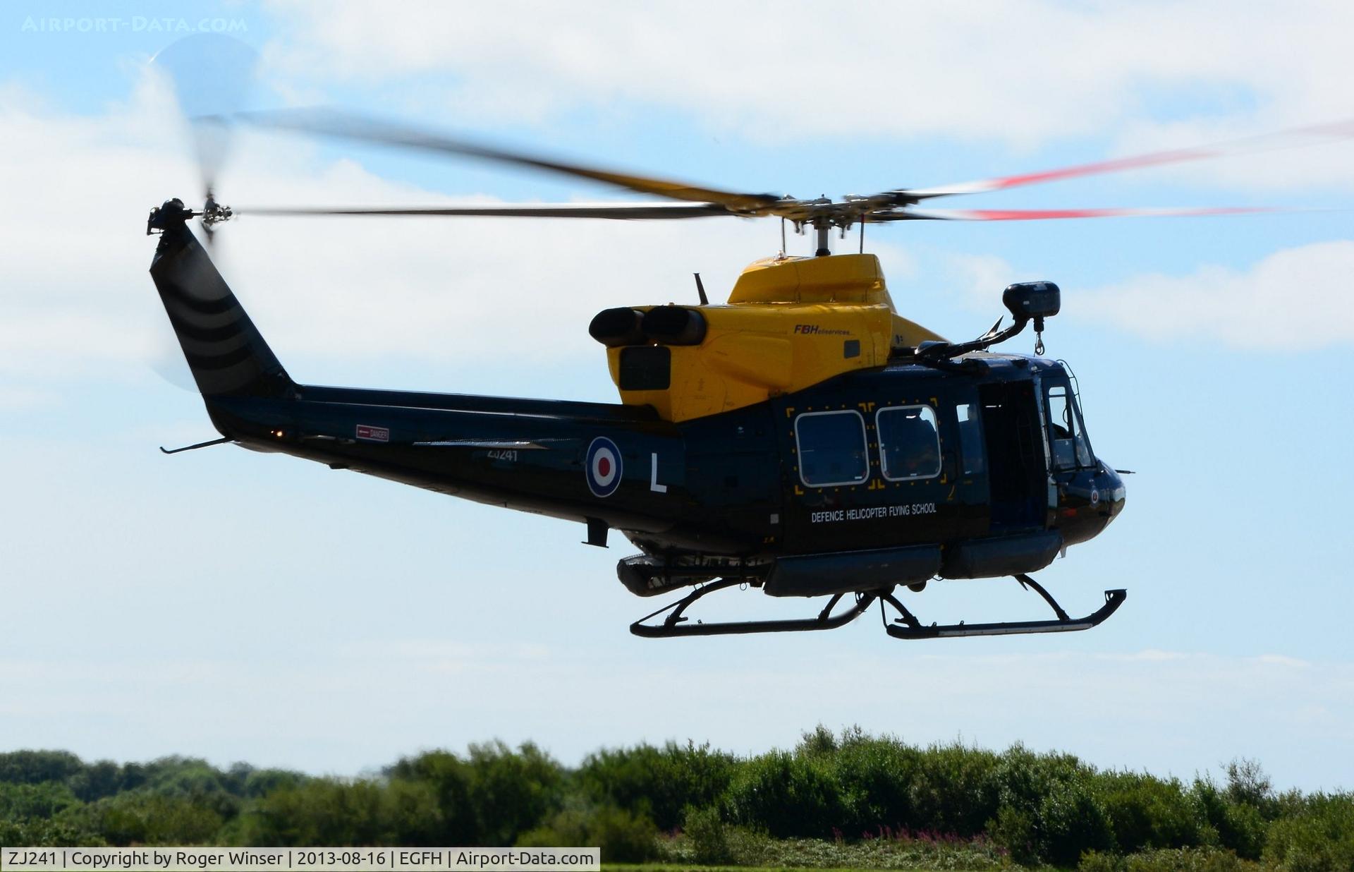 ZJ241, 1997 Bell 412EP Griffin HT1 C/N 36164, Visiting Griffin helicopter coded L of the RAF Search and Rescue Training Unit (SARTU).