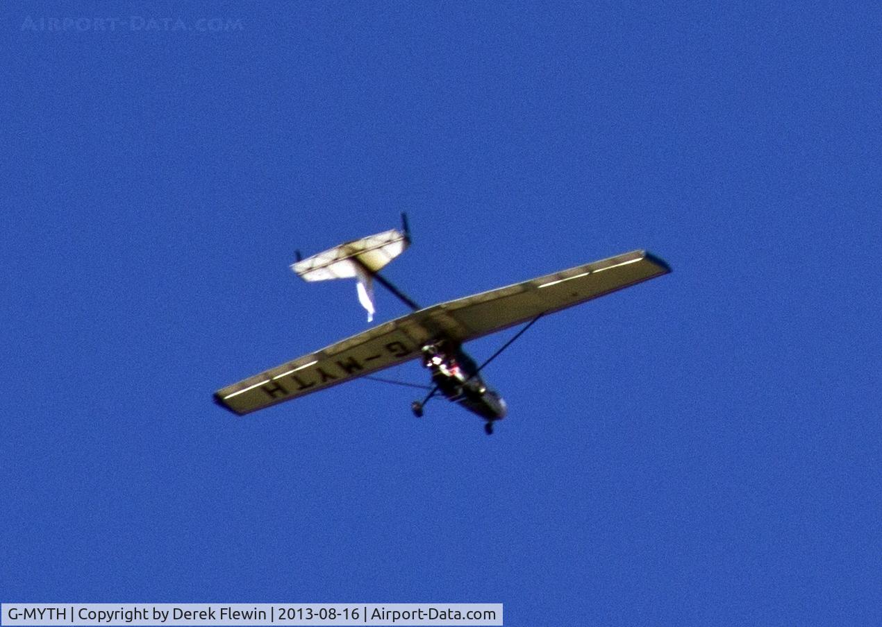 G-MYTH, 1988 CFM Shadow Series CD C/N 089, CFM Shadow Series CD overflying the Ty Coch area of Swansea leading G-ENEE.
