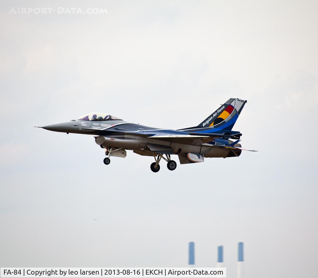 FA-84, 1980 SABCA F-16AM Fighting Falcon C/N 6H-84, Copenhagen Kastrup 16.8.13