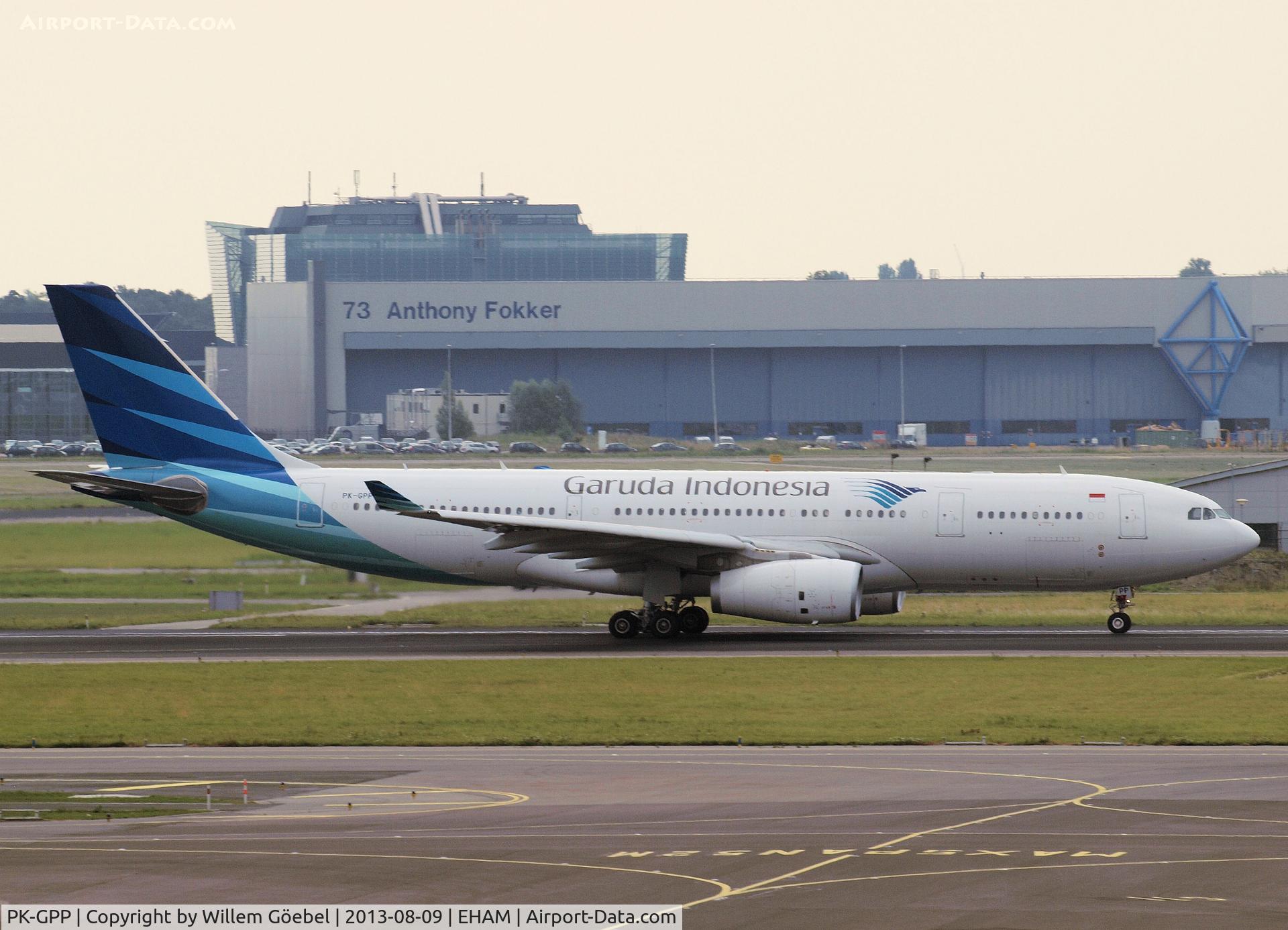 PK-GPP, 2012 Airbus A330-243 C/N 1364, Taxi to runway 27 of Schiphol Airport