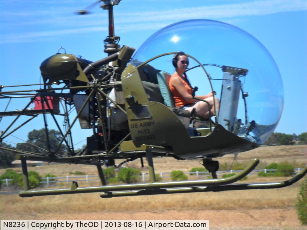 N8236, 1955 Bell HTL-6 (47G/TH-13M) C/N 1333, Taken at Eagles Nest airport, CA.