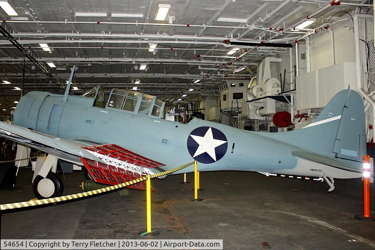 54654, Douglas SBD-6 Dauntless C/N 6168, Displayed aboard the USS Midway on San Diego Waterfront, California