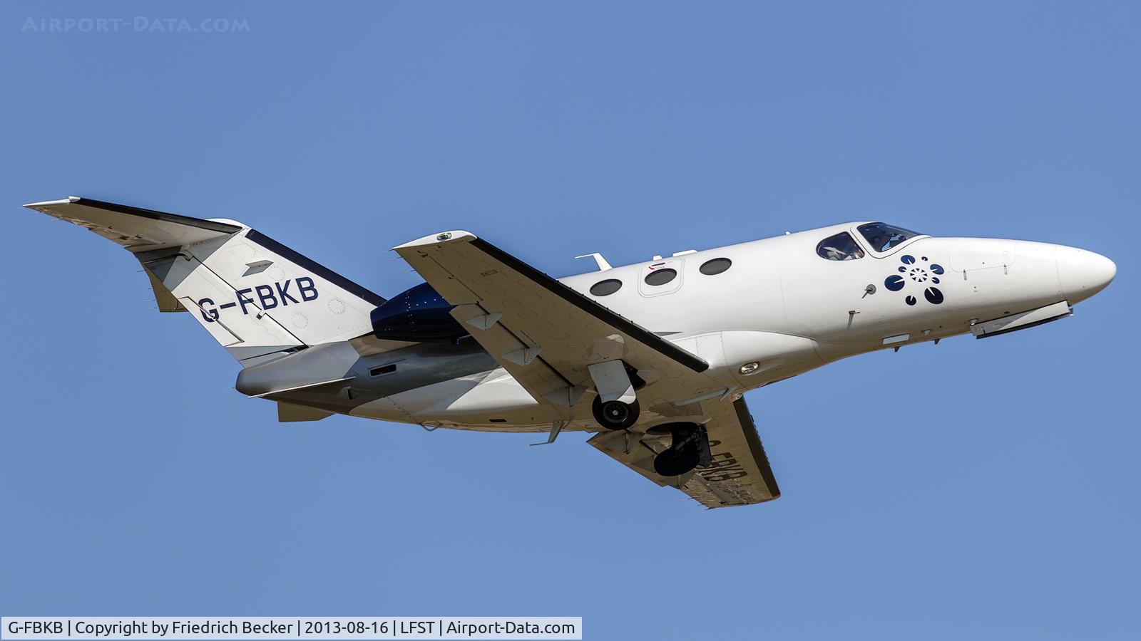 G-FBKB, 2008 Cessna 510 Citation Mustang Citation Mustang C/N 510-0126, departure from Strasbourg