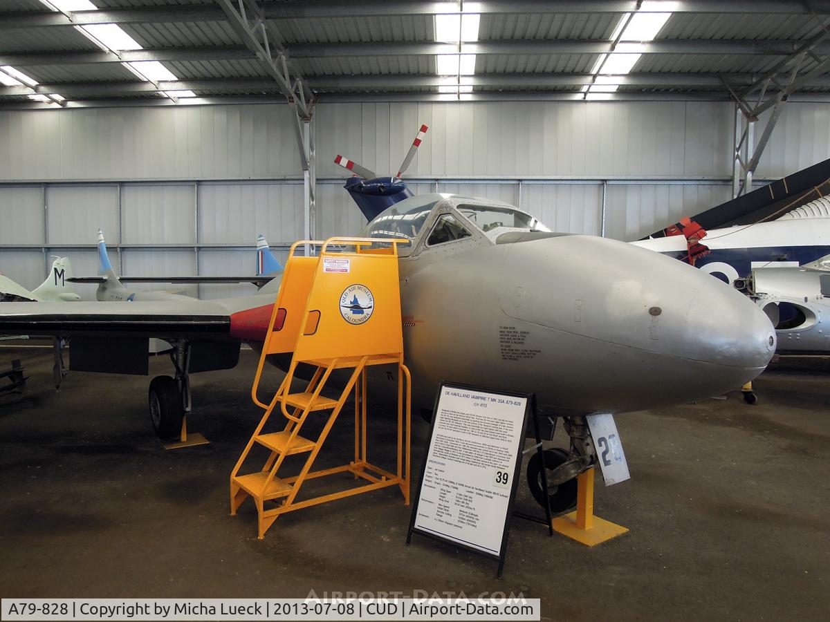 A79-828, De Havilland Australia DH-115 Vampire T.35A C/N DHA4113, At the Queensland Air Museum, Caloundra