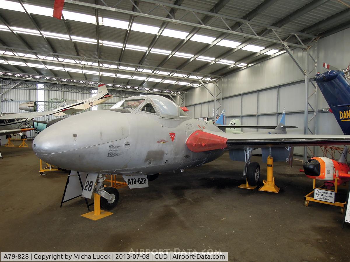 A79-828, De Havilland Australia DH-115 Vampire T.35A C/N DHA4113, At the Queensland Air Museum, Caloundra