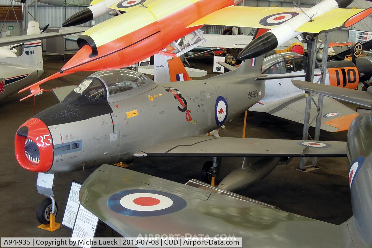 A94-935, Commonwealth CA-27 Sabre Mk.31 C/N CA27-35, At the Queensland Air Museum, Caloundra