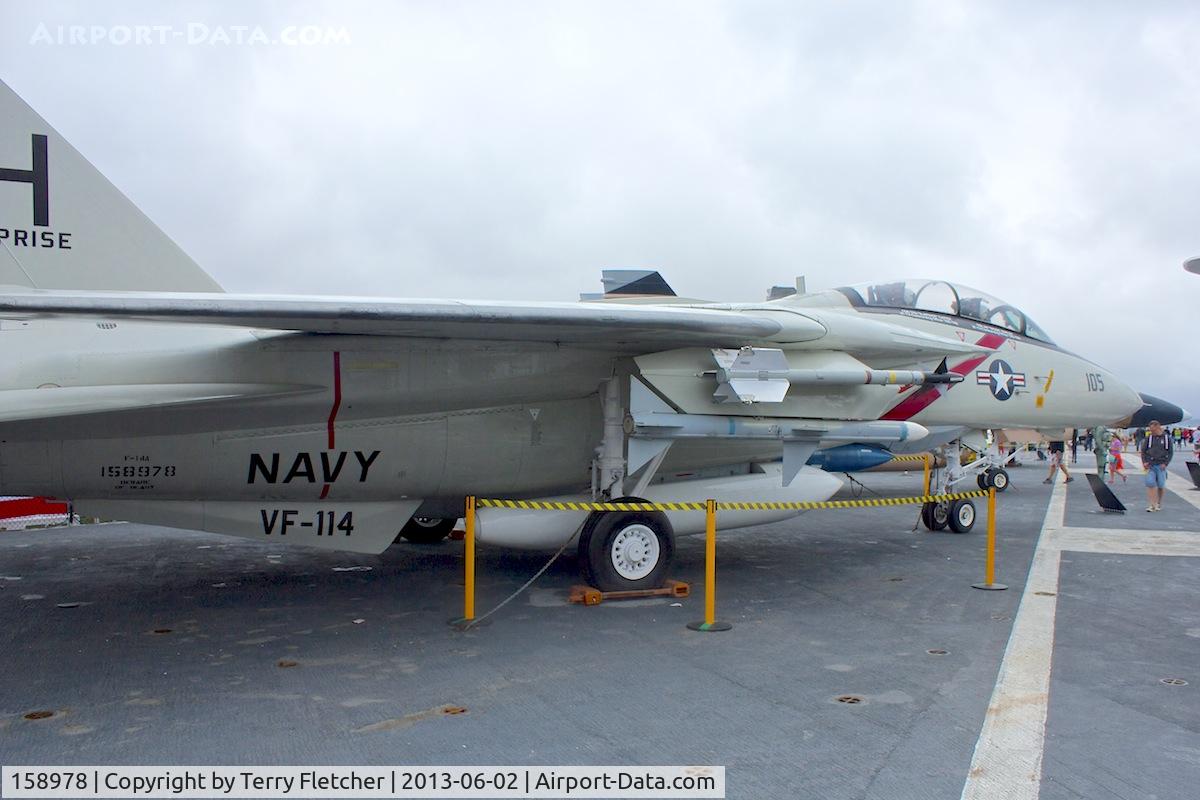 158978, Grumman F-14A Tomcat C/N 39, Displayed on the USS Midway on the Waterfront at San Diego , California