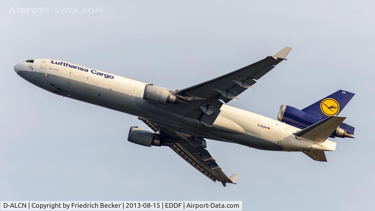 D-ALCN, 2001 McDonnell Douglas MD-11F C/N 48806, departure from Frankfurt