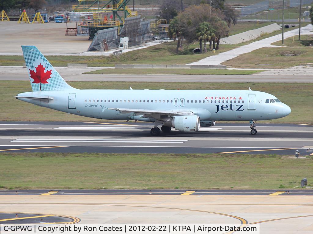C-GPWG, 1991 Airbus A320-211 C/N 174, This 1991 Air Canada Airbus 320 is about to rotate off rwy 19L at Tampa Int'l Airport (TPA) 