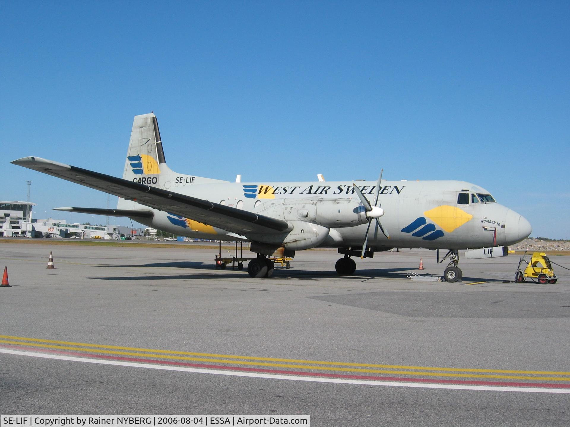 SE-LIF, 1965 Hawker Siddeley HS.748 Series 2A C/N 1596, SE-LIF @ ARN