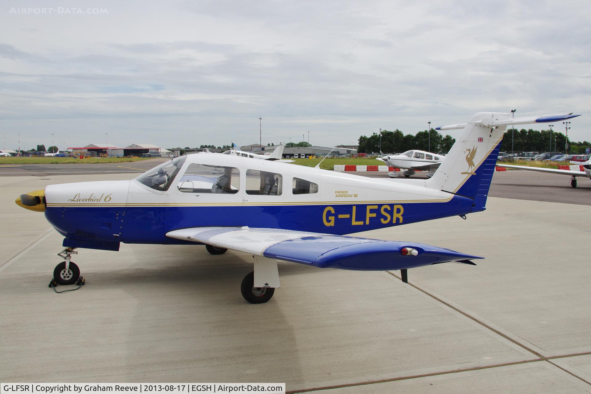 G-LFSR, 1979 Piper PA-28RT-201 Arrow IV C/N 28R-7918091, Parked at Norwich.