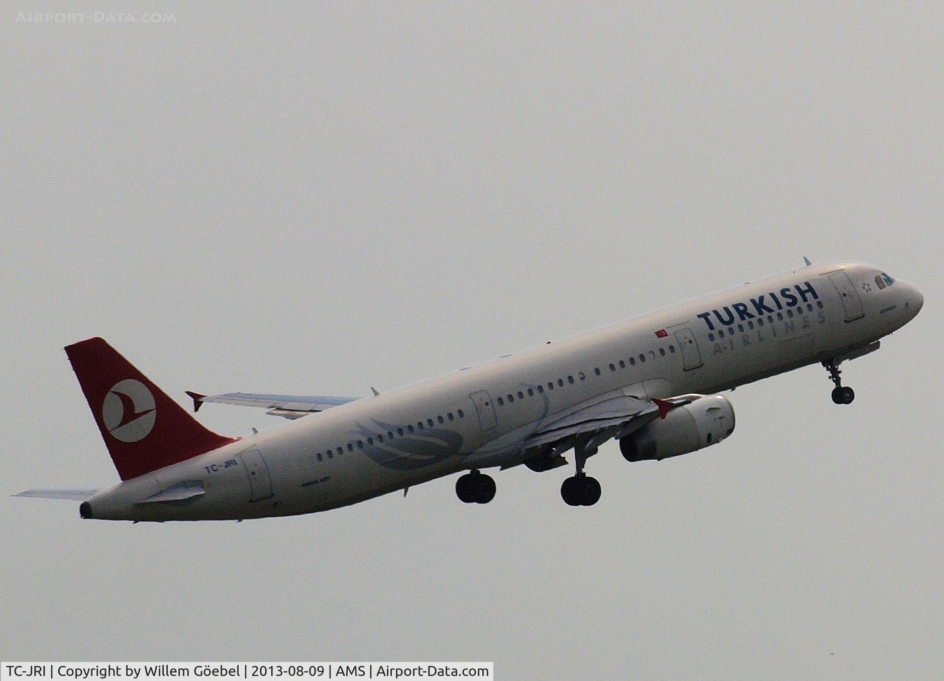 TC-JRI, 2008 Airbus A321-231 C/N 3405, Take off from runway L18 of Schiphol Airport