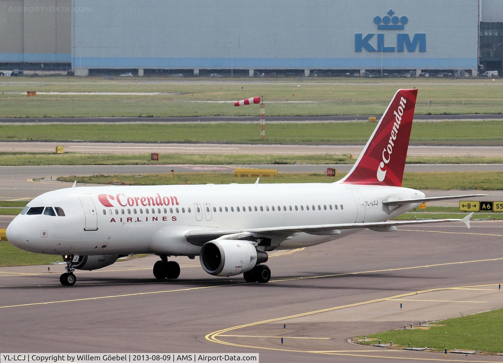 YL-LCJ, 1992 Airbus A320-212 C/N 279, Taxi to the gate in Corendon colours