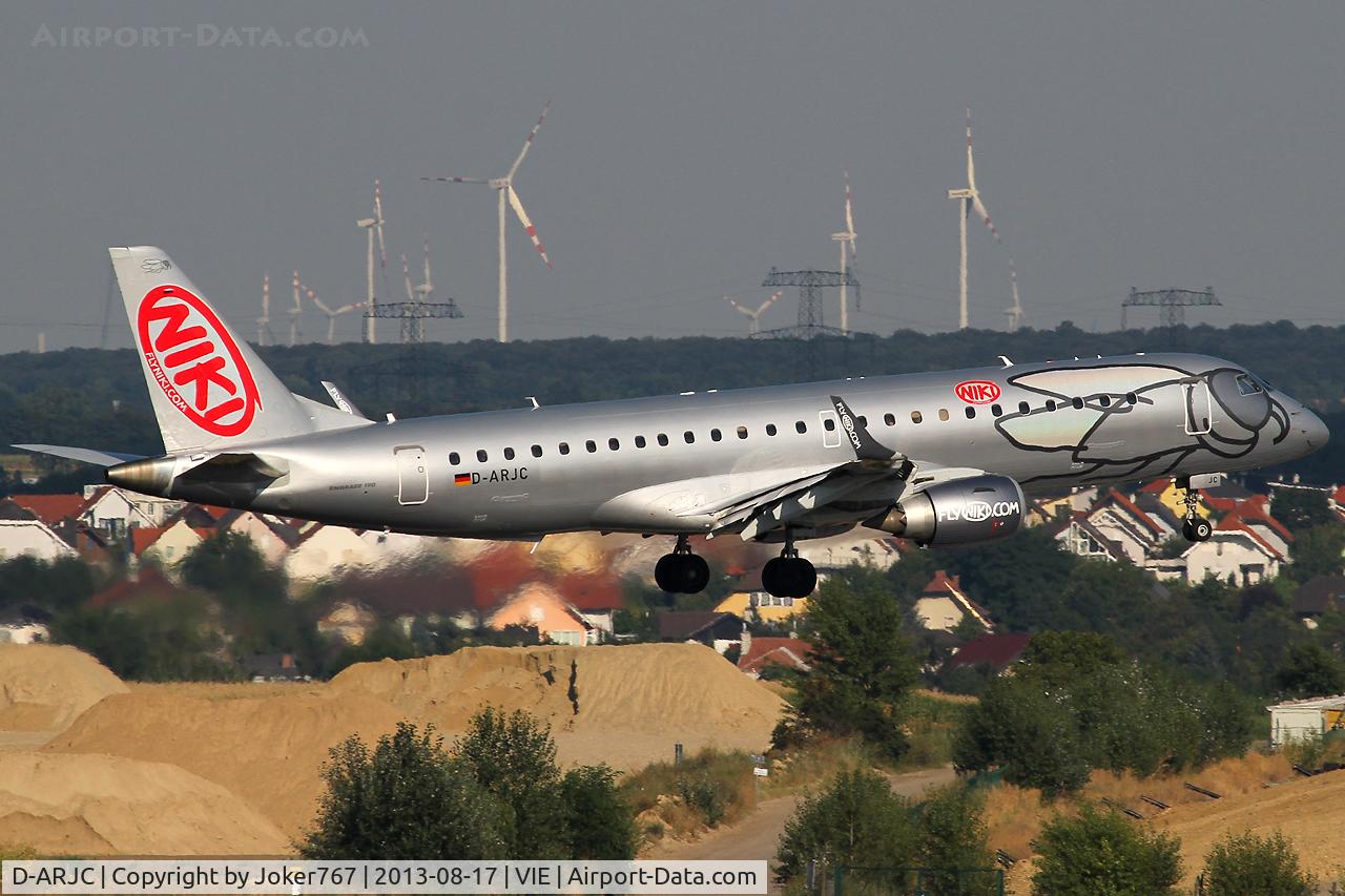 D-ARJC, 2010 Embraer 190LR (ERJ-190-100LR) C/N 19000349, NIKI (Air Berlin - LGW)
