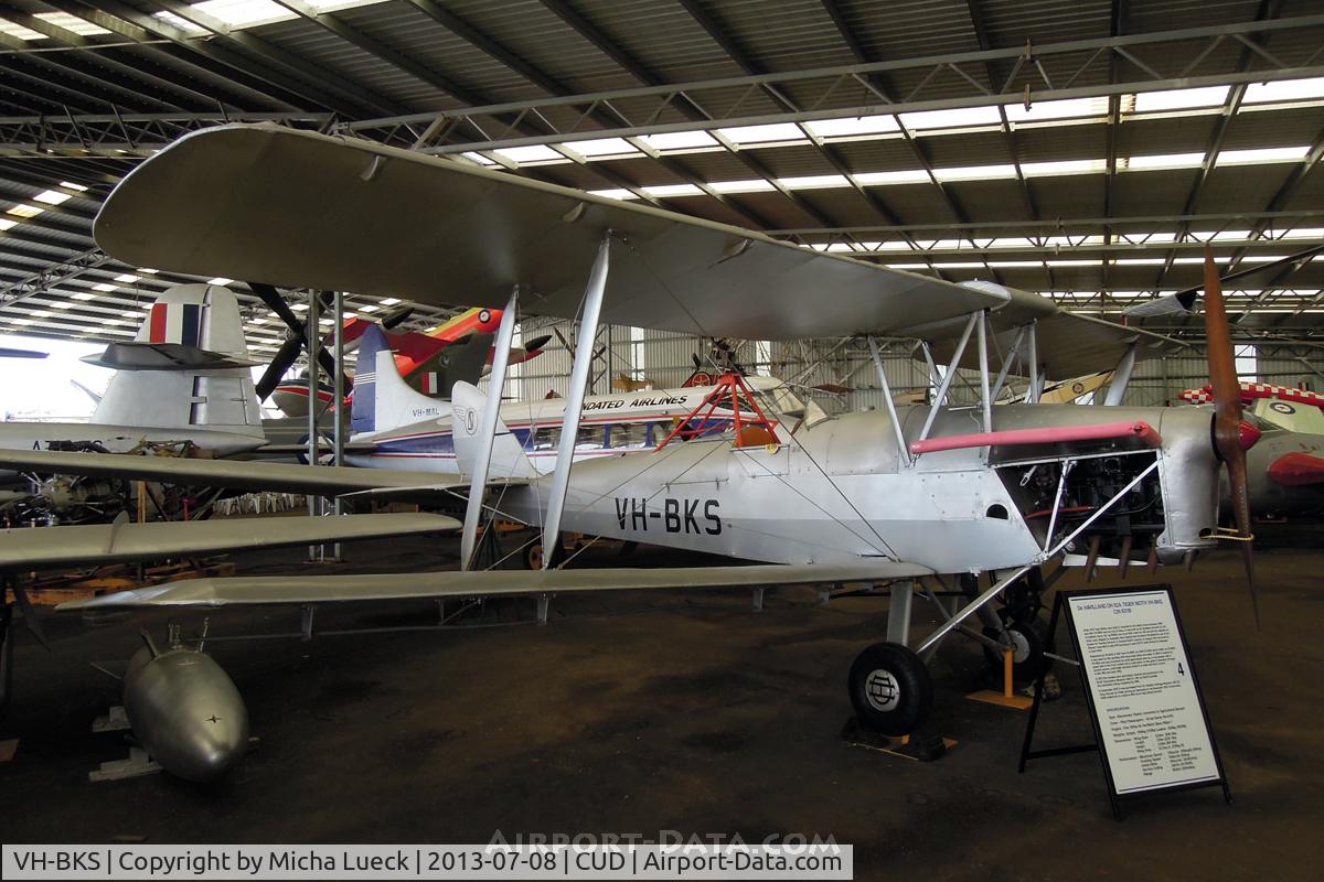 VH-BKS, De Havilland DH-82A Tiger Moth II C/N 83118, At the Queensland Air Museum, Caloundra