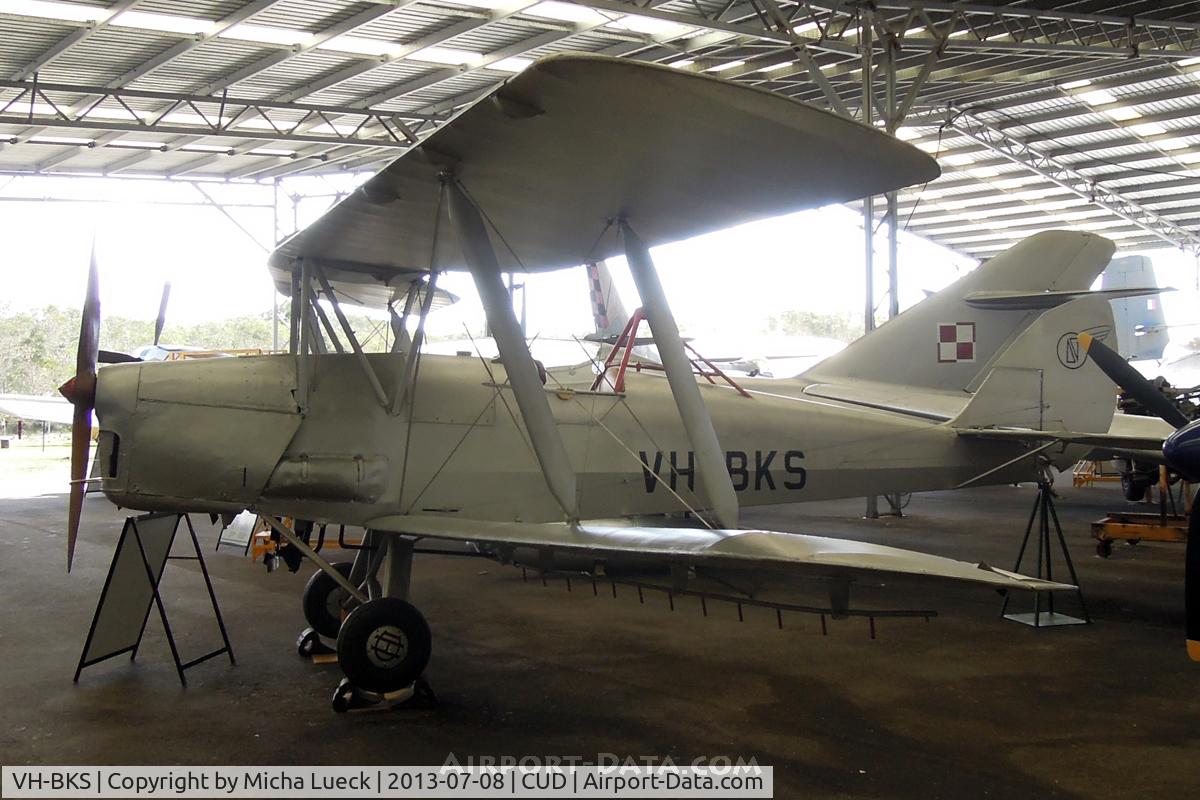 VH-BKS, De Havilland DH-82A Tiger Moth II C/N 83118, At the Queensland Air Museum, Caloundra