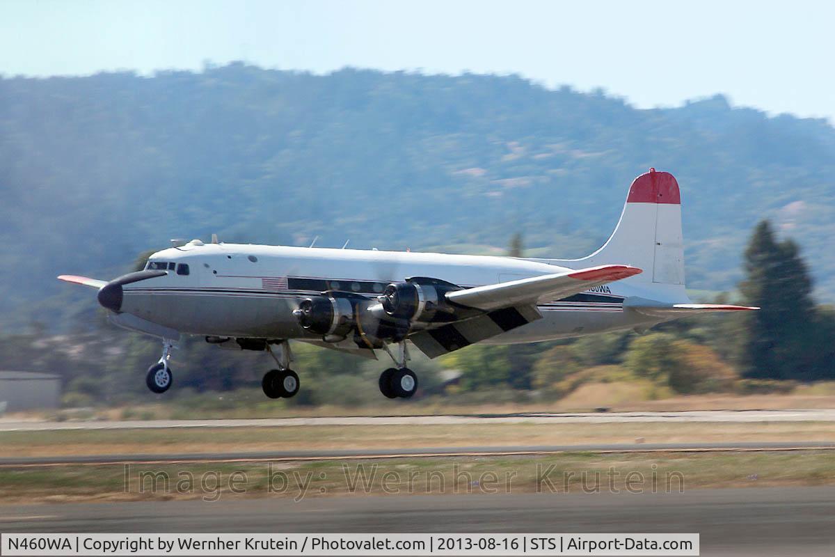 N460WA, Douglas C-54E Skymaster (DC-4) C/N 27359/DO305, A C-54 Flies by in Sonoma County, California