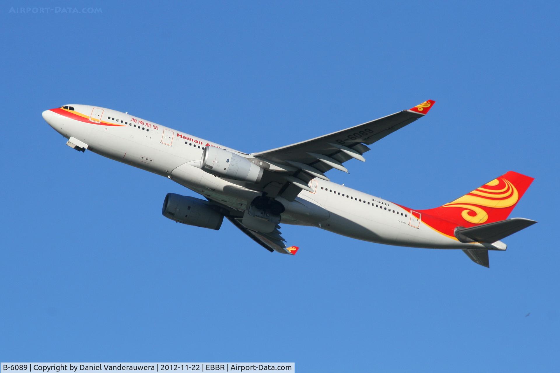 B-6089, 2008 Airbus A330-243 C/N 919, Flight HU492 is climbing from RWY 25R