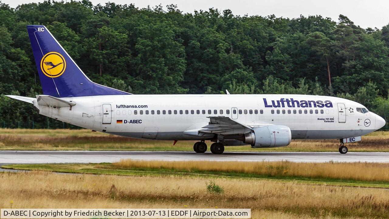 D-ABEC, 1991 Boeing 737-330 C/N 25149, departure via RW18W