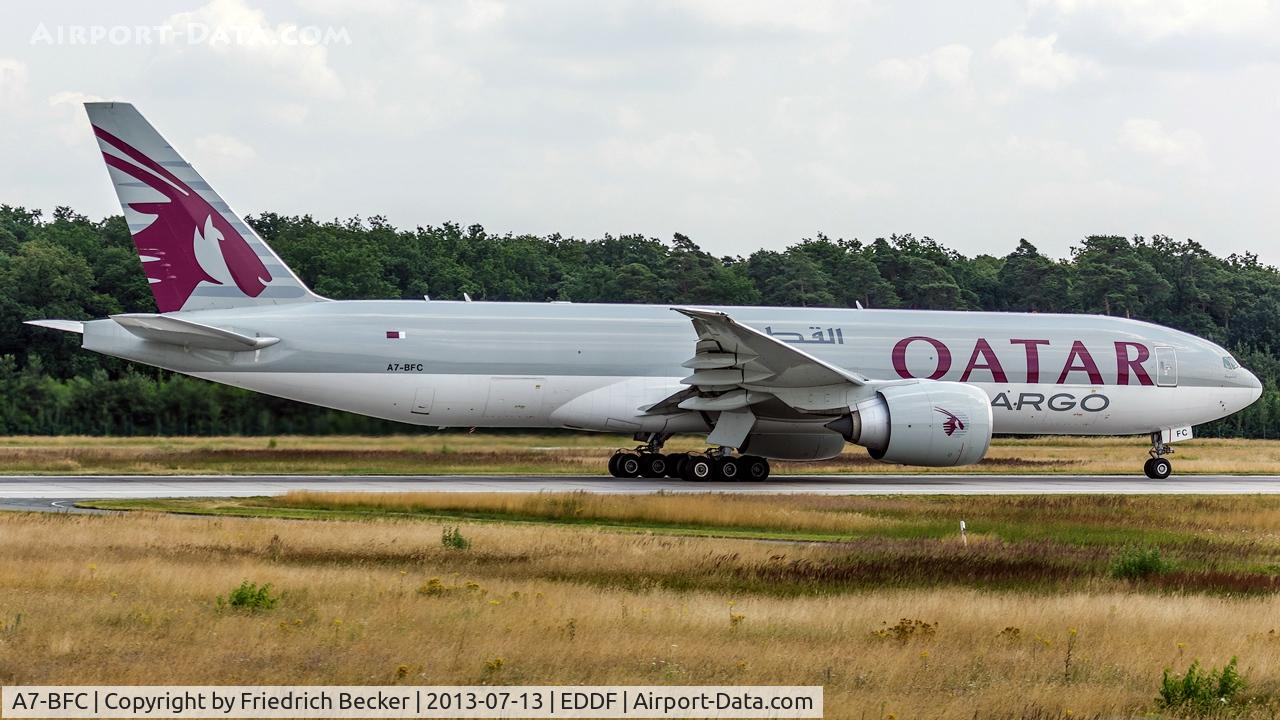 A7-BFC, 2011 Boeing 777-FDZ C/N 36099, departure via RW18W
