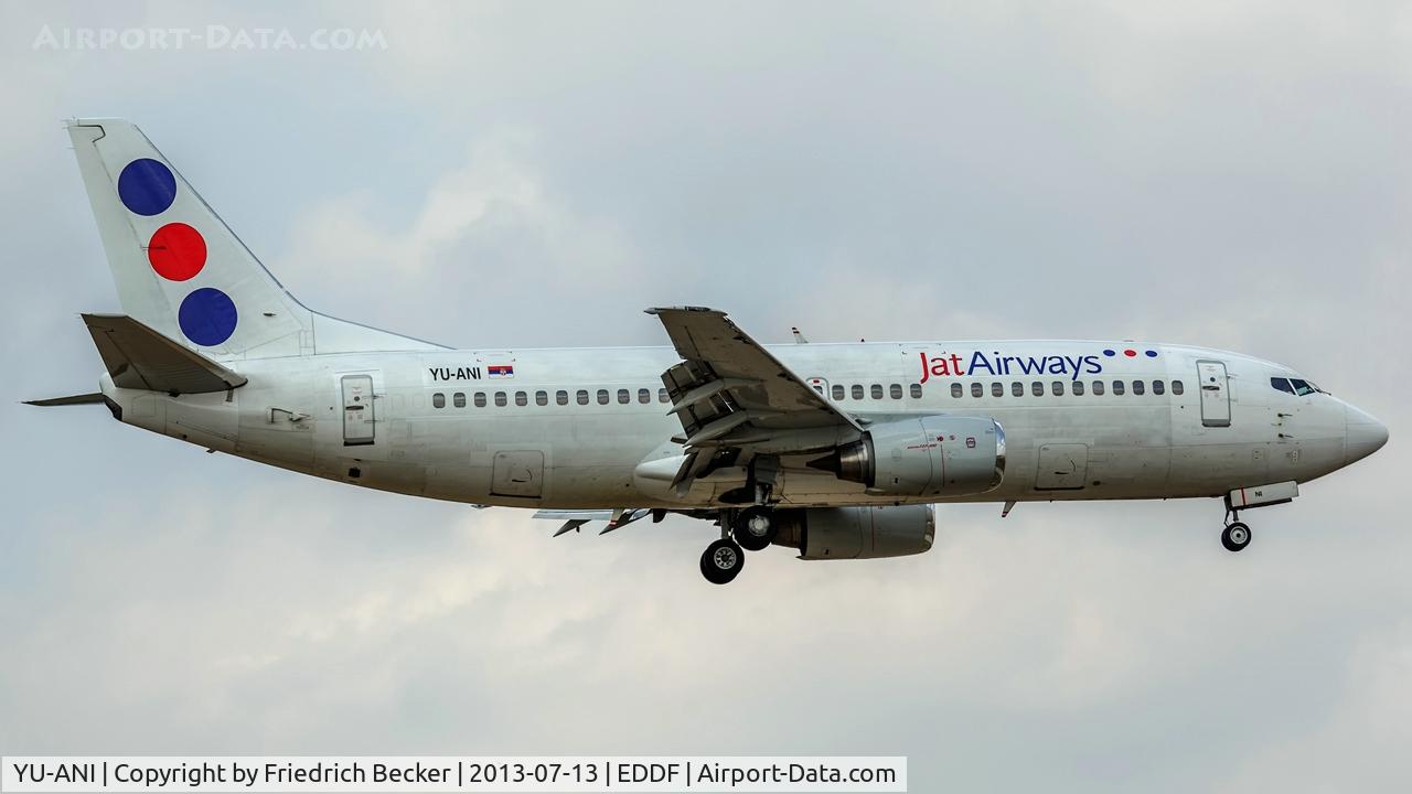 YU-ANI, 1985 Boeing 737-3H9 C/N 23416, on final RW07R