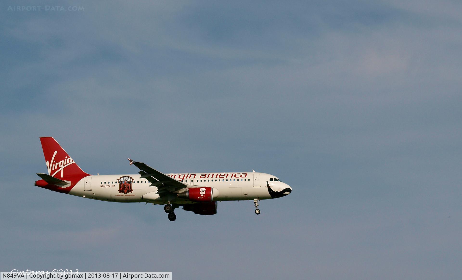 N849VA, 2011 Airbus A320-214 C/N 4991, Virgin America 