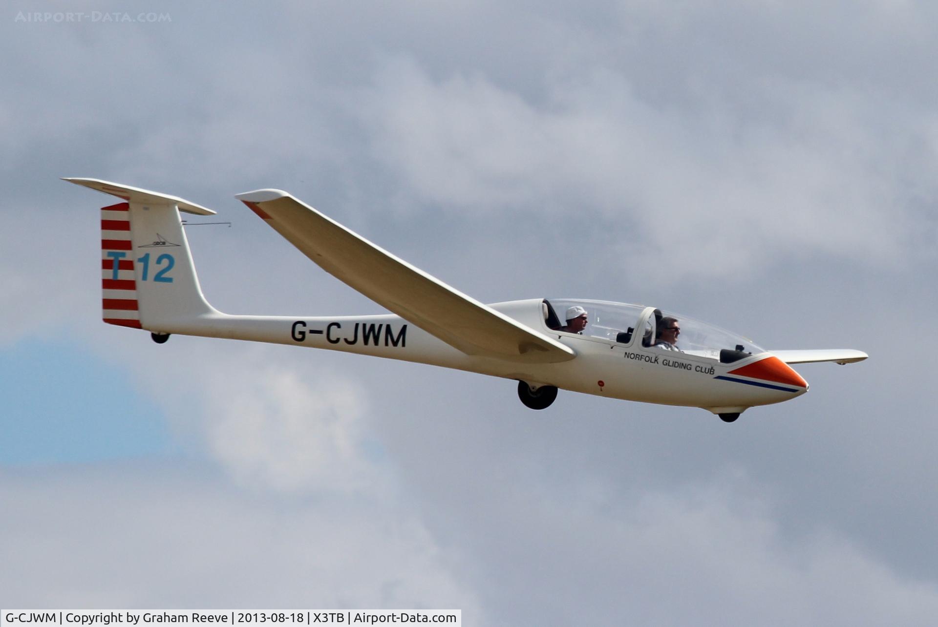 G-CJWM, Grob G-103A Twin II Acro C/N 3536, About to land at Tibenham.