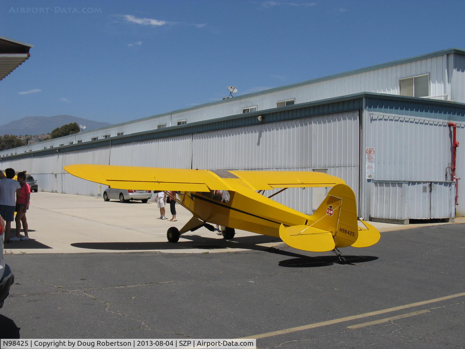 N98425, 1946 Piper J3C-65 Cub Cub C/N 18612, 1946 Piper J3C-65 CUB, Continental C90 90 Hp upgrade, taxi to hangar