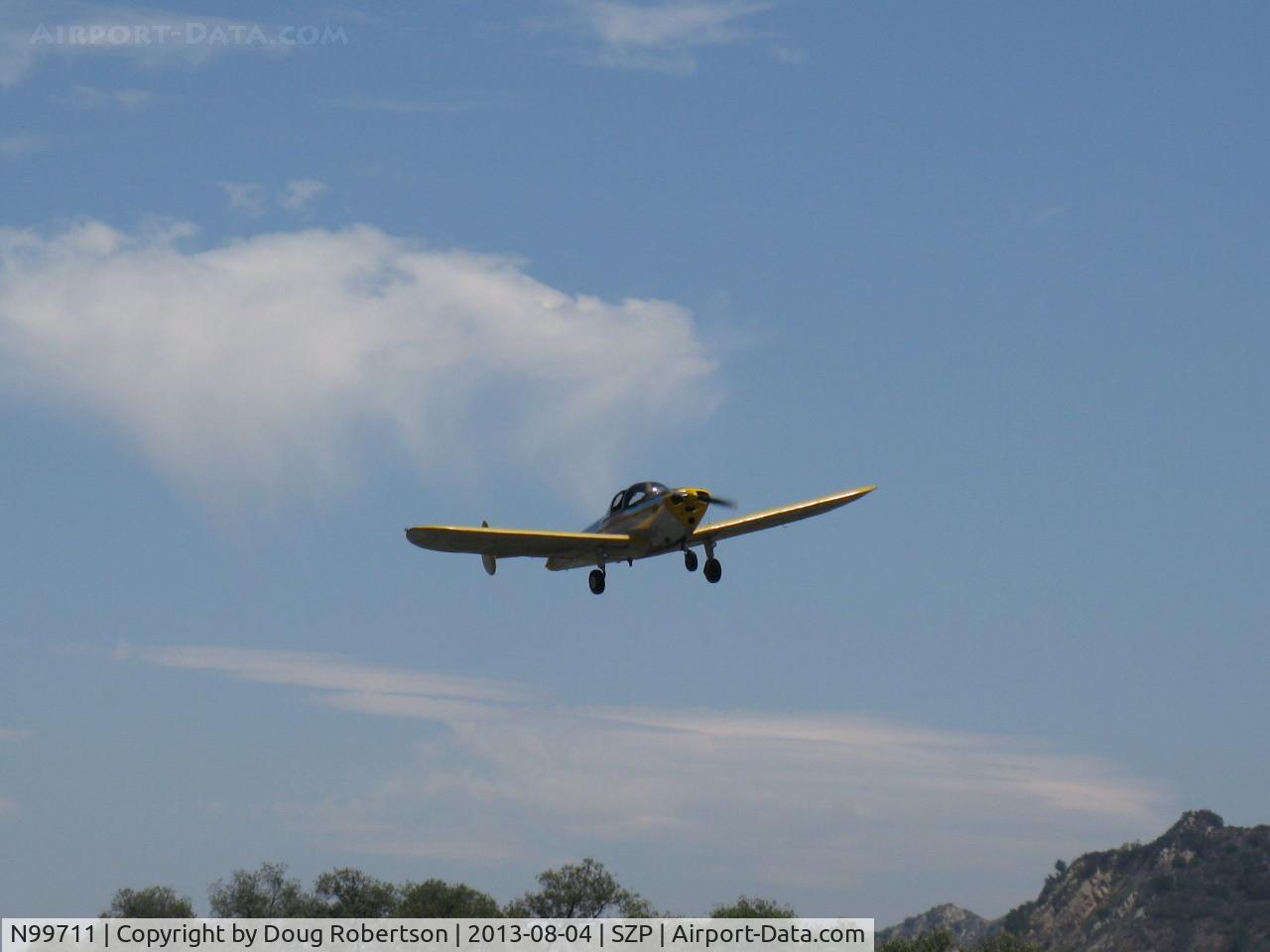 N99711, 1946 Erco 415D Ercoupe C/N 2334, 1946 ERCO Ercoupe 415-D, Continental O-200 100 Hp upgrade, takeoff climb Rwy 22