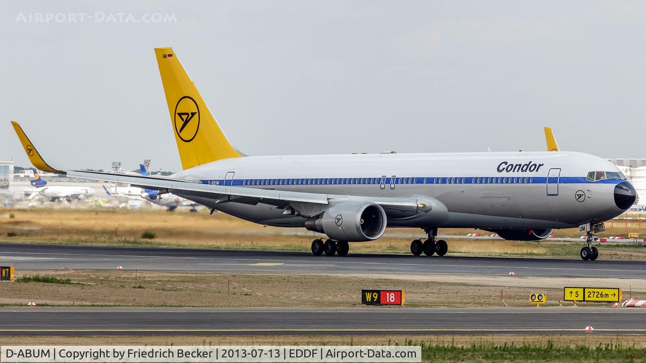 D-ABUM, 1994 Boeing 767-31B C/N 25170, departure via RW18W