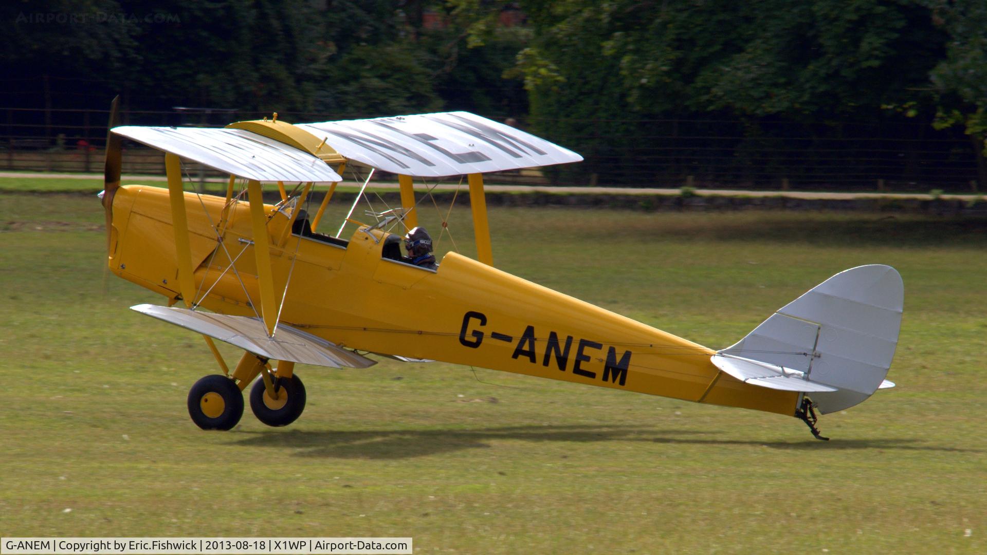 G-ANEM, 1940 De Havilland DH-82A Tiger Moth II C/N 82943, 1. G-ANEM at The 28th. International Moth Rally at Woburn Abbey, Aug. 2013.
