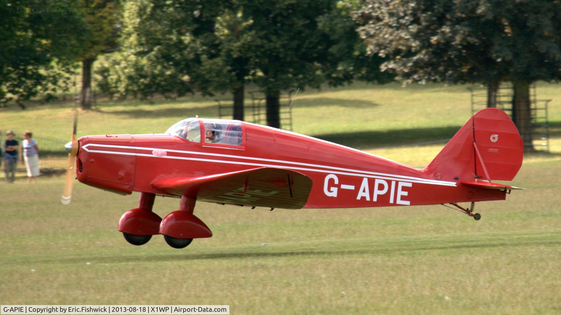 G-APIE, 1958 Tipsy Belfair C/N 535, 3. G-APIE at The 28th. International Moth Rally at Woburn Abbey, Aug. 2013.