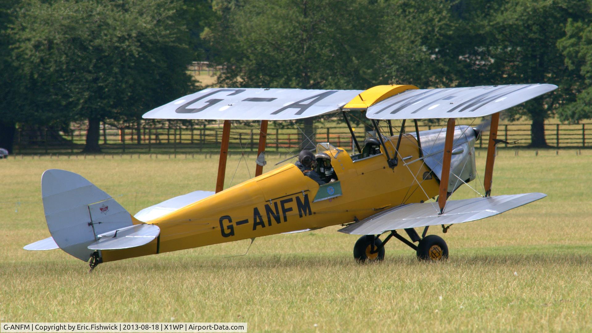 G-ANFM, 1941 De Havilland DH-82A Tiger Moth II C/N 83604, 2. G-NAFM at The 28th. International Moth Rally at Woburn Abbey, Aug. 2013.