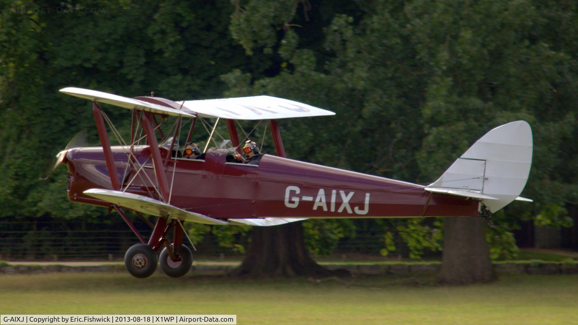 G-AIXJ, 1942 De Havilland DH-82A Tiger Moth II C/N 85434, 1. G-AIXJ at The 28th. International Moth Rally at Woburn Abbey, Aug. 2013.