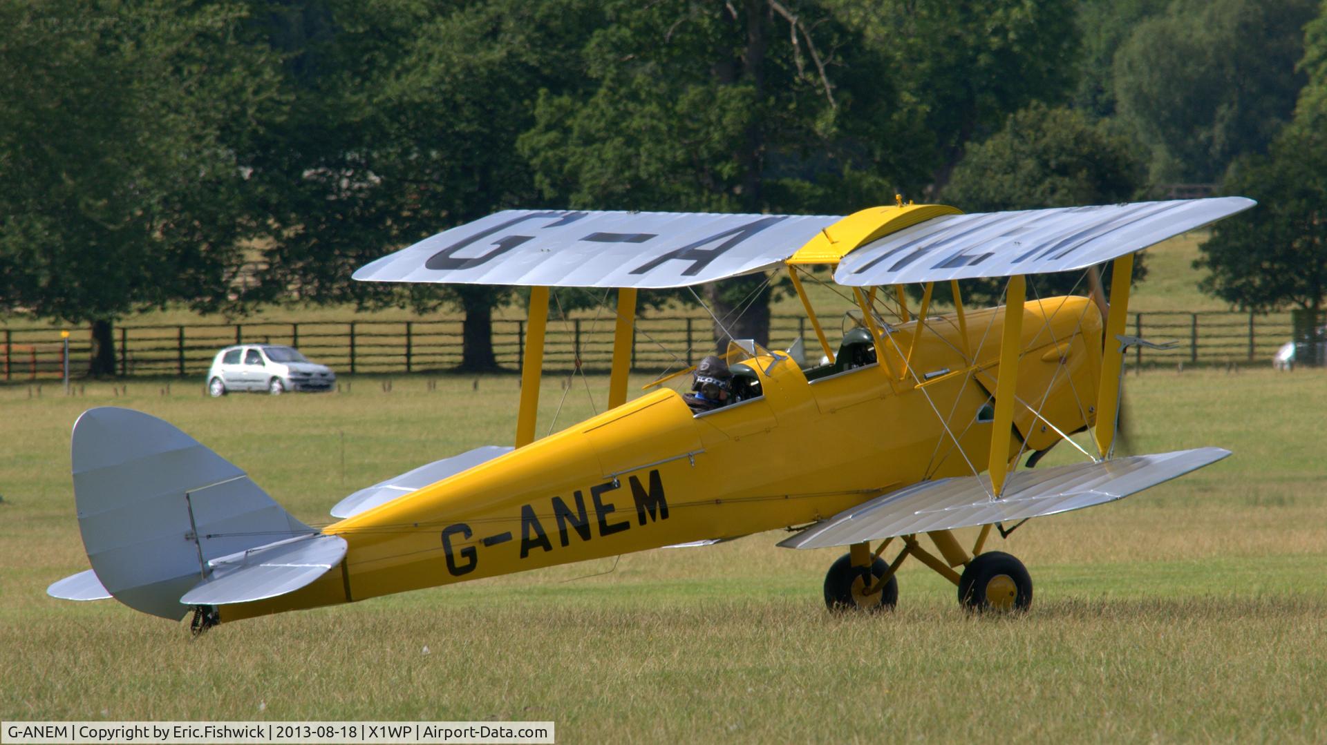 G-ANEM, 1940 De Havilland DH-82A Tiger Moth II C/N 82943, 2. G-ANEM at The 28th. International Moth Rally at Woburn Abbey, Aug. 2013.