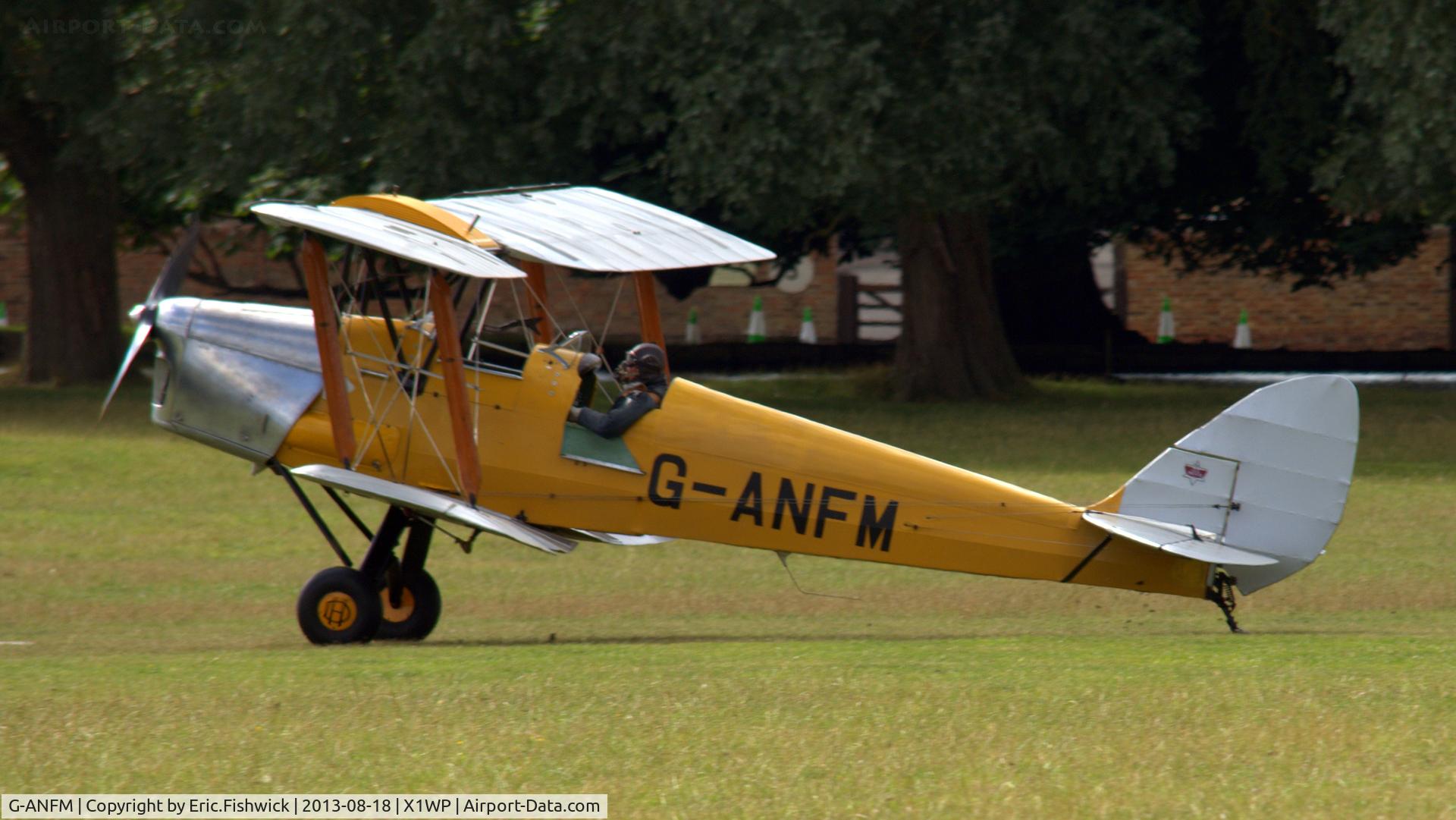 G-ANFM, 1941 De Havilland DH-82A Tiger Moth II C/N 83604, 1. G-ANFM at The 28th. International Moth Rally at Woburn Abbey, Aug. 2013.
