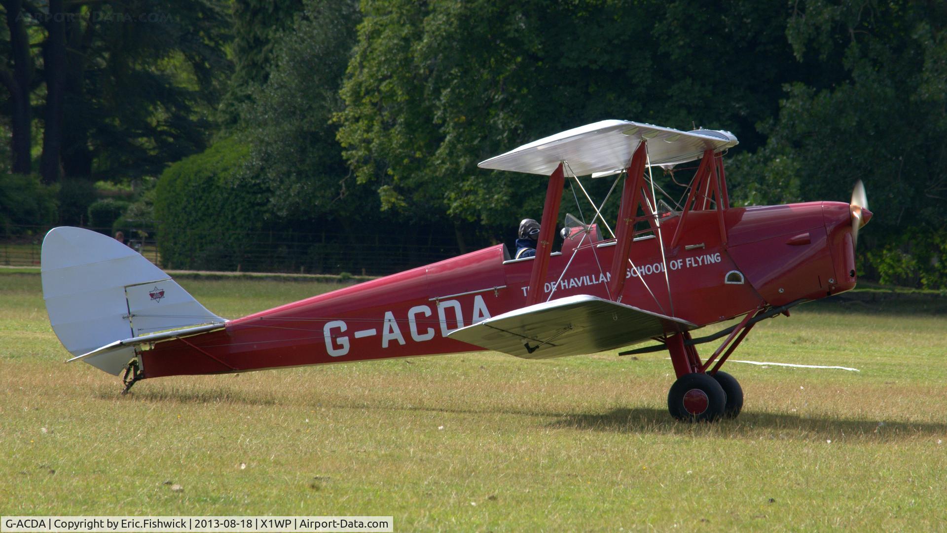 G-ACDA, 1934 De Havilland DH-82A Tiger Moth II C/N 3175, 2. G-ACDA at The 28th. International Moth Rally at Woburn Abbey, Aug. 2013.