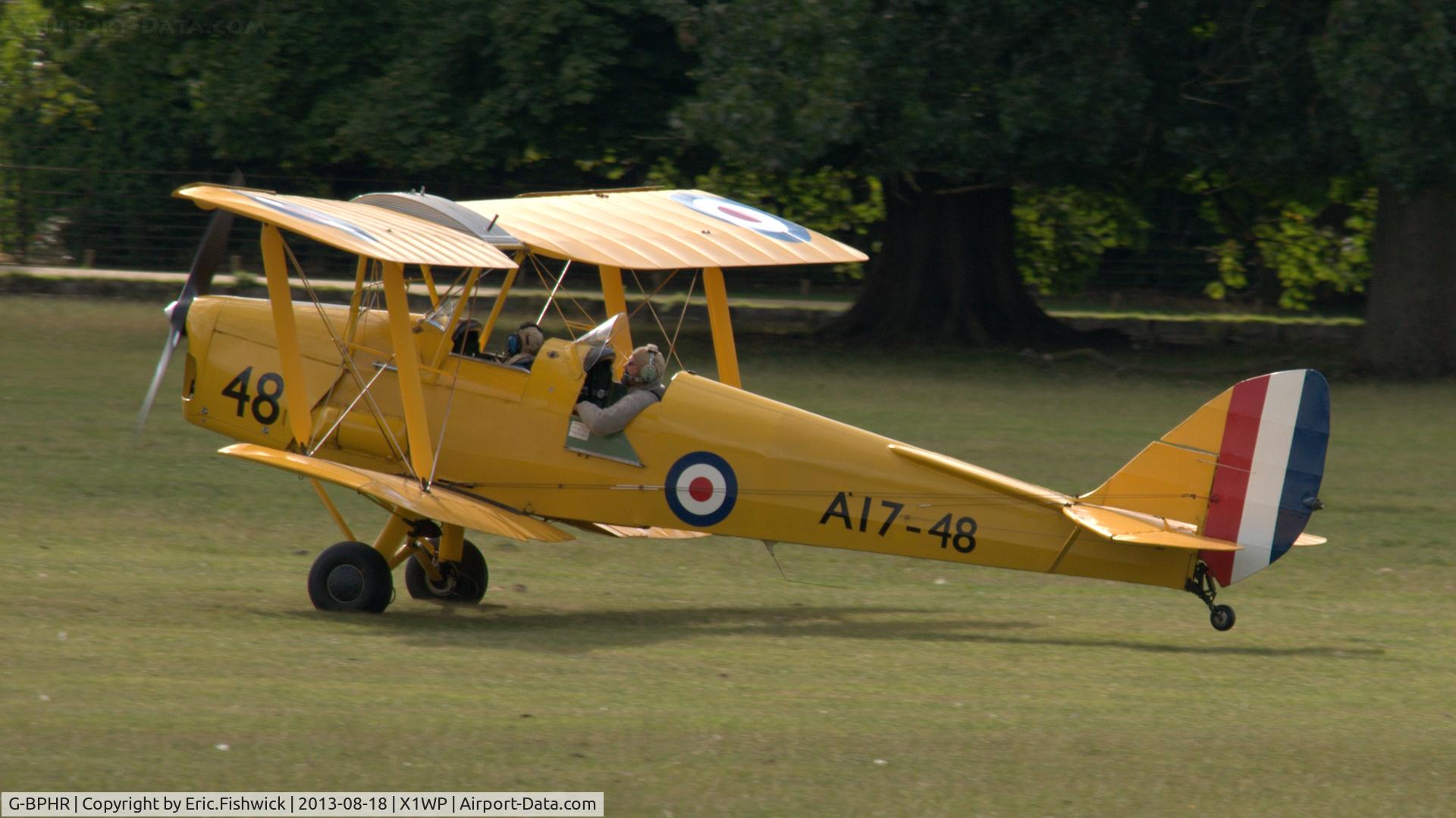 G-BPHR, 1940 De Havilland Australia DH-82A Tiger Moth C/N DHA45, 1. A17- 48 at The 28th. International Moth Rally at Woburn Abbey, Aug. 2013.